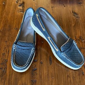 Sperry Top Sider Pennyfish Black Womens Boat Shoes Loafers Sz 8.5M